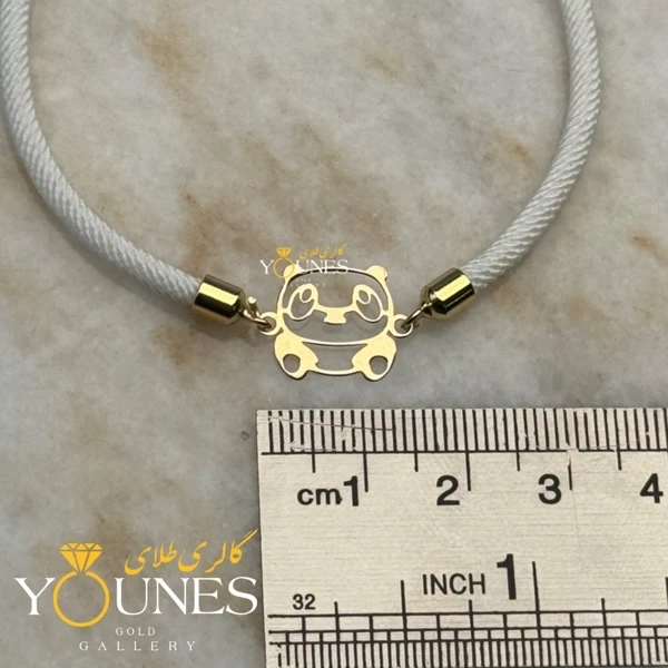 دستبند پاندا مینیمال طلا لیزری